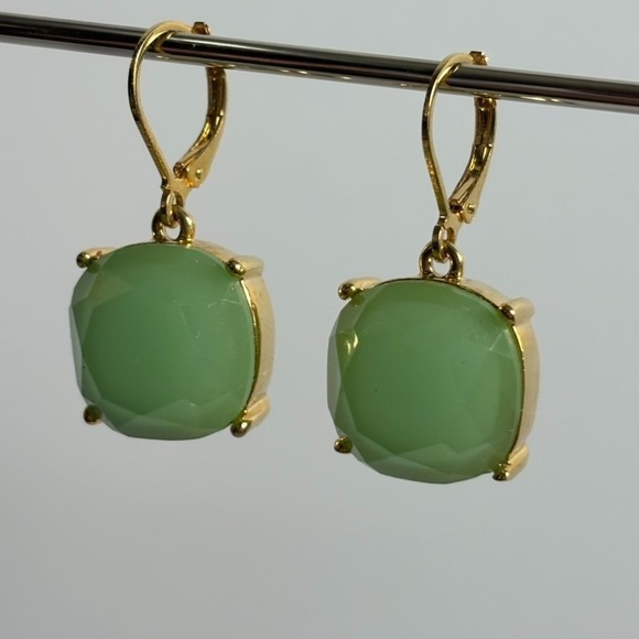Joan Rivers Jewelry - Earring Green Stone Joan Rivers Classic Collection Square Cushion Cut
